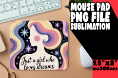 CHEERFUL DESK MAT FUN SUBLIMATION, Just A Girl Product Image 1