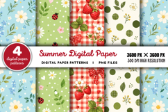 Summer Digital Paper Backgrounds PNG Product Image 1