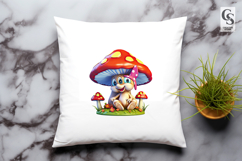 Cute Mushroom House Clipart Sublimation PNG Product Image 3