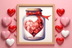 Sweet Valentine Clipart, Watercolor Valentines Day Product Image 3