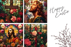 Christian Pillow Template, Floral Easter Cross Pillowcase Product Image 3