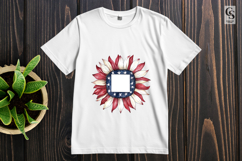Patriotic Sunflower Frame Clipart PNG Product Image 3