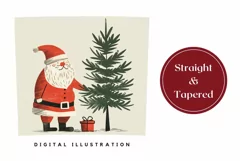 Christmas Tree Tumbler Wrap, Santa Claus Tumbler Design Product Image 3