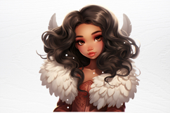 Christmas Black Angel Clipart Fashion Girl PNG Product Image 3