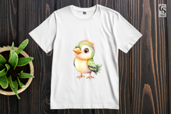 Cute Tropical Bird Illustration Clipart Sublimation PNG Product Image 2