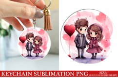 Valentine&#039;s Day Photo Keychain Sublimation PNG Design Product Image 1