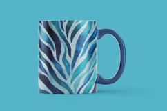 Blue Zebra Print Digital Paper Product Image 2