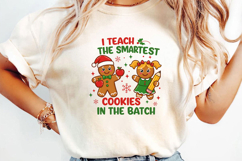 Cute Gingerbread Teacher Christmas Sublimation,Christmas Png Product Image 3