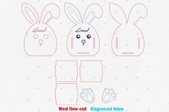 Easter Bunny Basket Bundle Svg,Easter Bunny Design For Laser Product Image 2