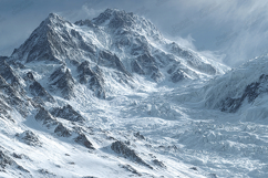 Snowy Mountain Landscape Texture Frozen Ice Background Product Image 1