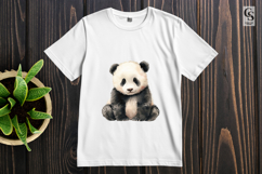Cute Watercolor Panda Bear Clipart Sublimation PNG Product Image 2