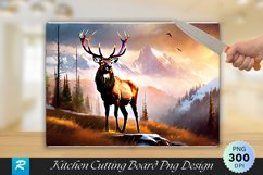 Elk Background Cutting Board Sublimation Design Product Image 1