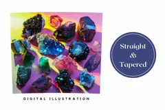 Gemstones Tumbler Design, Neon Minerals Tumbler Wrap Product Image 3