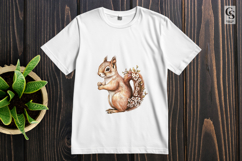 Woodland Squirrel Watercolor Clipart PNG Product Image 2