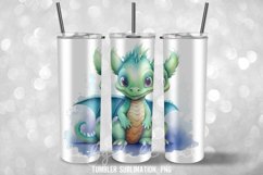 Watercolor Baby Dragon Tumbler Sublimation Product Image 3