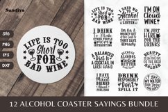 12 Alcohol Quotes SVG | Alcohol Coaster Sayings Bundle Product Image 1