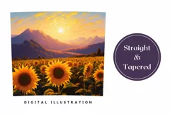 Sunflowers Field Tumbler Wrap, Sunflowers Sublimation PNG Product Image 3