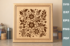 Floral Design, Flowers SVG Pattern, Cutting board SVG Product Image 3