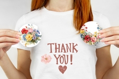 Watercolor Flowers Car Coasters, Wildflowers Sublimation Product Image 3