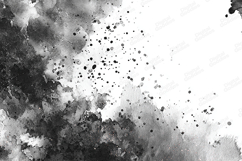 Black and White Watercolor Ink Splash Background Product Image 1