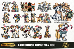Christmas Dogs Clipart Bundle Product Image 1