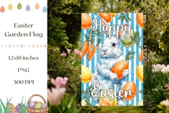 Funny Easter Bunny Garden Flag Sublimation Product Image 1