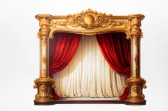 Vintage Christmas Cinema Clipart PNG Product Image 3