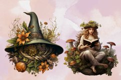 Beautiful Woodland Witch Sublimation Clipart Bundle Product Image 4