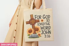 .For God so loved PNG, Christian Jesus Sublimation PNG Product Image 1