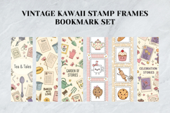 Vintage Kawaii Stamp Frames Bookmark Set,Pastel Retro Postage Product Image 2