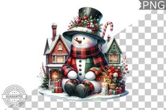 Christmas Snowman Sublimation - Clipart PNG Bundle Product Image 4