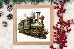 Christmas Trains Sublimation Clipart Product Image 3