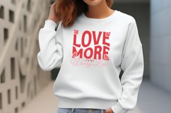 Love more worry less SVG, Valentine's Day SVG Product Image 3