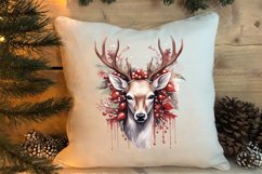 Watercolor Christmas Deer Sublimation Bundle, Christmas Deer Product Image 3