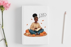 Motivational Autumn melanin woman png Product Image 3