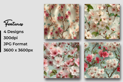 Vintage Floral Digital Paper Product Image 3