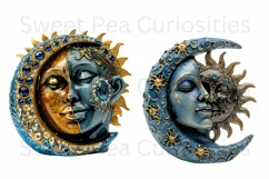 Moon, Sun, Stars, Fantasy, Ephemera, PNG, Clipart Product Image 3