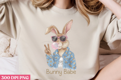 Bunny babe PNG, Retro Easter Sublimation PNG Product Image 3