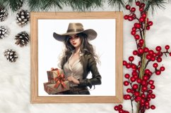 Western Christmas Watercolor Clipart Product Image 3