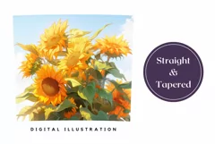 Sunflowers Field Sublimation PNG, Sunflowers Tumbler Wrap Product Image 3