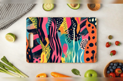 Abstract Boho Cutting Boards sublimation Design Product Image 3