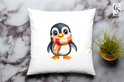 Cute Winter Penguin Clipart PNG Product Image 3