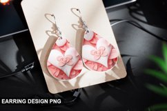 Valentines Day Teardrop Sublimation- Valentines Day Earring Product Image 1