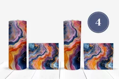 Marble Tumbler Sublimation Designs, Colorful Tumbler Wrap Product Image 3