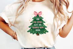 Glitter Christmas Tree Sublimation, Christmas Png Product Image 2