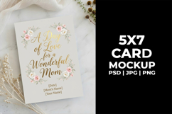 5x7 Card Mockup, Birthday Invitation, Party Invite, PSD JPG Product Image 3