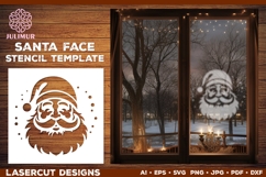 Christmas Window Stencil Template Bundle. Stencil Design SVG Product Image 2