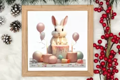 Chirstmas Bunnies Clipart , Chirstmas Bunnies Clipart, Product Image 3