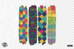 Autism Brushtrokes Clipart Product Image 1