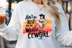 Ain&#039;t no rest for the wicked cowgirl PNG, Sassy Pinup Girl S Product Image 3
